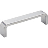 Hardware Resources - 4'' Center-to-Center Brushed Chrome Square Asher Cabinet Pull - Brushed Chrome