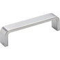 Hardware Resources - 4'' Center-to-Center Brushed Chrome Square Asher Cabinet Pull - Brushed Chrome