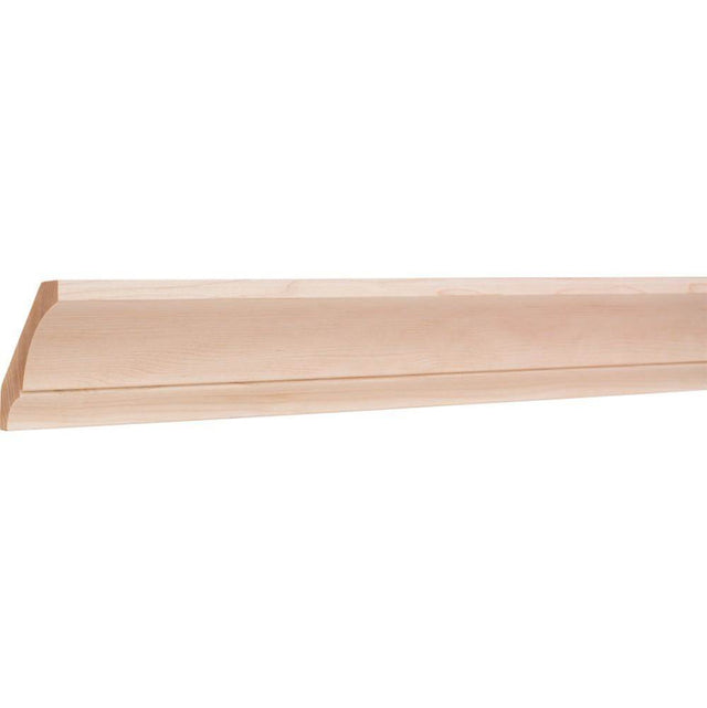 Hardware Resources - 3/4'' D x 4'' H Hard Maple Contemporary Cove Crown Moulding - Unfinished
