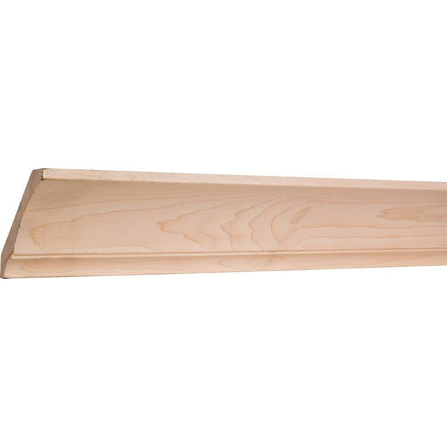 Hardware Resources - 3/4'' D x 5'' H Hard Maple Contemporary Cove Crown Moulding - Unfinished