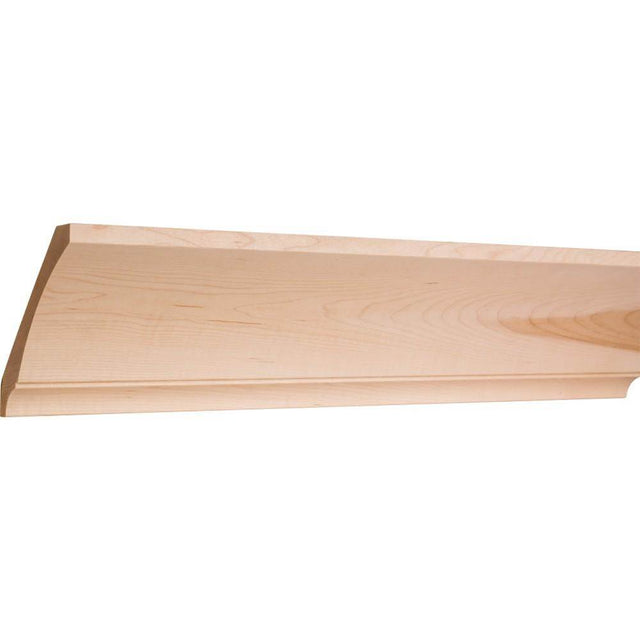 Hardware Resources - 3/4'' D x 6'' H Poplar Contemporary Cove Crown Moulding - Unfinished