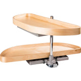 32'' Wood Half-Moon Lazy Susan
