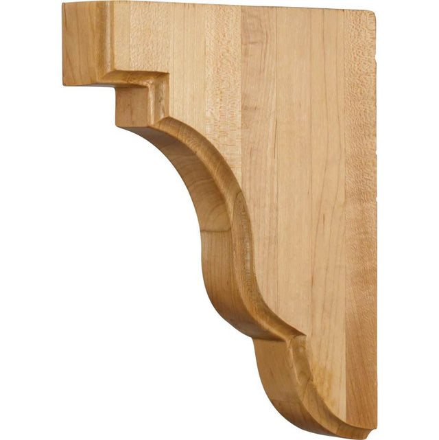 Hardware Resources - 1-3/4'' W x 7-1/2'' D x 9-1/2'' H Cherry Square Edge Corbel - Unfinished