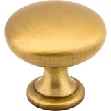 Hardware Resources - 1-3/16'' Diameter Satin Brass Madison Cabinet Mushroom Knob - Satin Brass