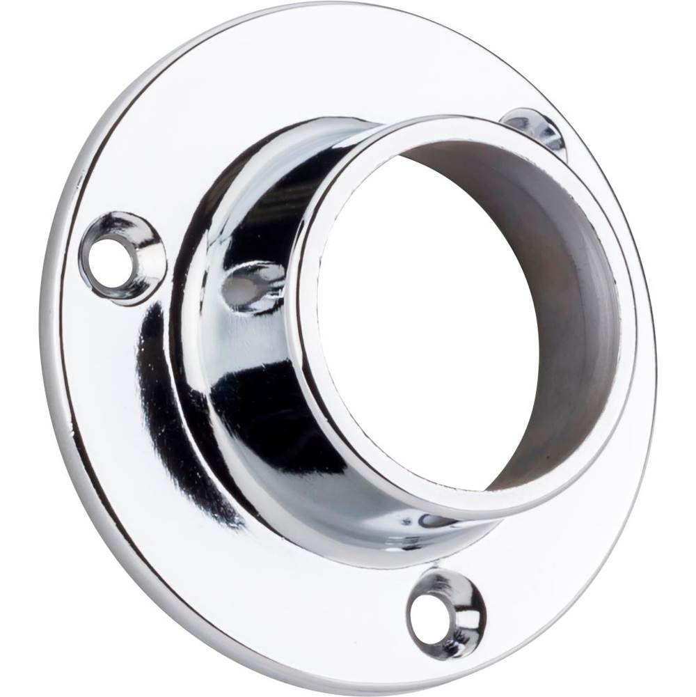 Hardware Resources - Chrome Closed Screw-In Mounting Bracket for 1-5/16'' Round Closet Rods - Polished Chrome