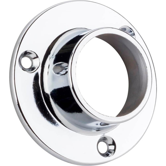 Hardware Resources - Chrome Closed Screw-In Mounting Bracket for 1-5/16'' Round Closet Rods - Polished Chrome