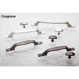 128 mm Center-to-Center Brushed Pewter Square Cosgrove Cabinet Pull
