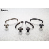 96 mm Center-to-Center Brushed Pewter Rope Detailed Cypress Cabinet Pull