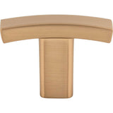 1-1/2'' Overall Length Brushed Gold Square Thatcher Cabinet ''T'' Knob