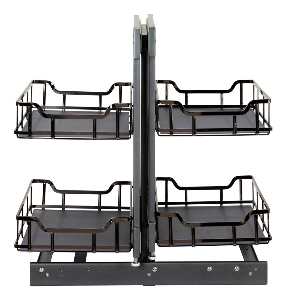 STORAGE WITH STYLE  Black Nickel 15'' Full-Height Blind Corner Organizer
