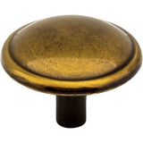 Hardware Resources - 1-1/4'' Diameter Brushed Antique Brass Kingsport Cabinet Mushroom Knob - Brushed Antique Brass