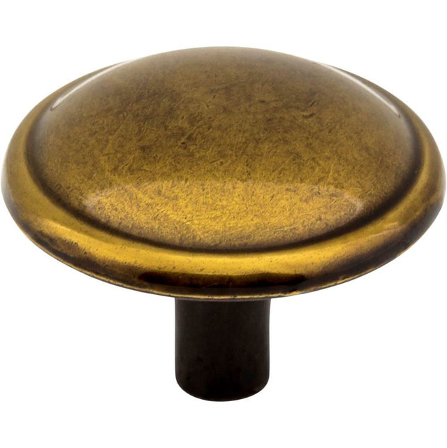 Hardware Resources - 1-1/4'' Diameter Brushed Antique Brass Kingsport Cabinet Mushroom Knob - Brushed Antique Brass