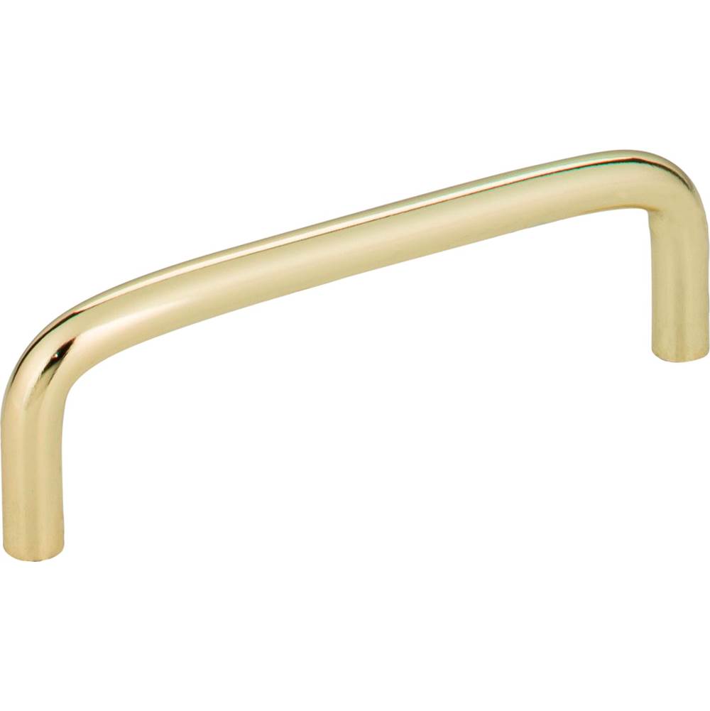 Hardware Resources - 96 mm Center-to-Center Polished Brass Torino Cabinet Wire Pull - Polished Brass