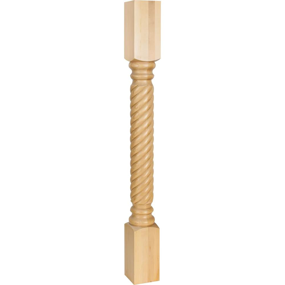 Hardware Resources - 3-1/2'' W x 3-1/2'' D x 35-1/2'' H Hard Maple Rope Post - Unfinished