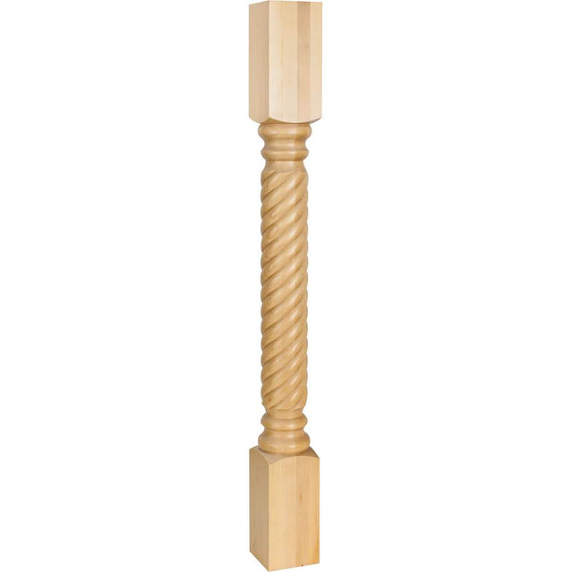 Hardware Resources - 3-1/2'' W x 3-1/2'' D x 35-1/2'' H Hard Maple Rope Post - Unfinished