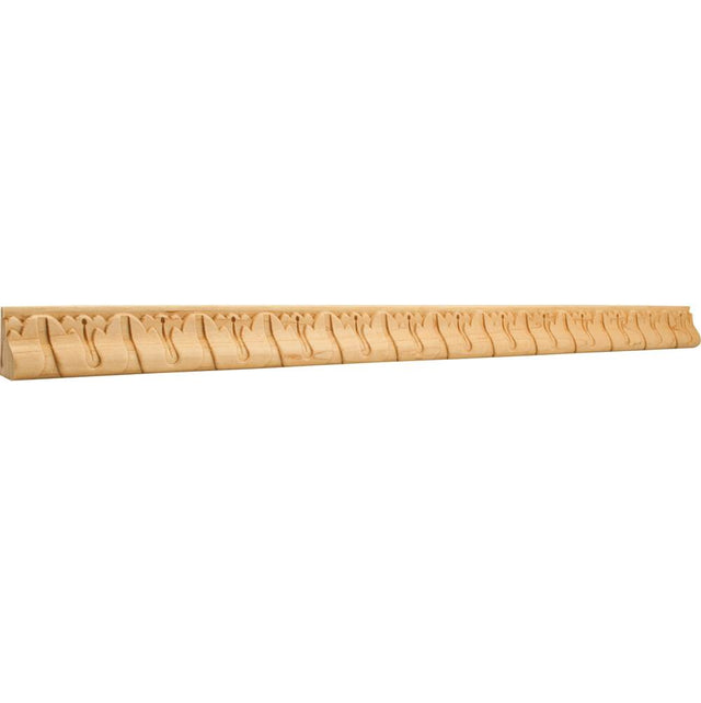Hardware Resources - 3/4'' D x 1-5/16'' H Maple Tulip Hand Carved Moulding - Unfinished