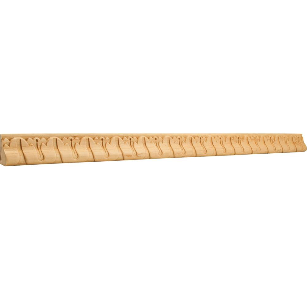 Hardware Resources - 3/4'' D x 1-5/16'' H Basswood Tulip Hand Carved Moulding - Unfinished