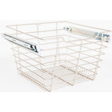 Hardware Resources - Satin Nickel Closet Pullout Basket with Slides 14''D x 17''W x 11''H - Satin Nickel