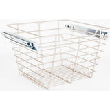 Hardware Resources - Satin Nickel Closet Pullout Basket with Slides 16''D x 17''W x 11''H - Satin Nickel