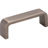 Hardware Resources - 3'' Center-to-Center Brushed Pewter Square Asher Cabinet Pull - Brushed Pewter