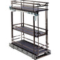 Hardware Resources - 8'' Black Nickel STORAGE WITH STYLE  Metal ''No Wiggle'' Base Pullout, Preassembled with Soft-close Slides - Black Nickel
