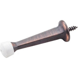 Hardware Resources - Solid Door Stop with Fixed Screw Attachment - Finish: Dark Brushed Antique Copper - Brushed Oil Rubbed Bronze