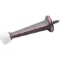 Hardware Resources - Solid Door Stop with Fixed Screw Attachment - Finish: Dark Brushed Antique Copper - Brushed Oil Rubbed Bronze