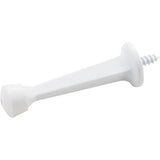 Hardware Resources - Solid Door Stop with Fixed Screw Attachment -  White - White