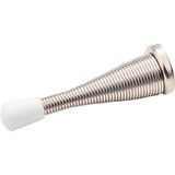 Hardware Resources - 3'' Spring Door Stop with Rubber Tip - Nickel - Polished Nickel