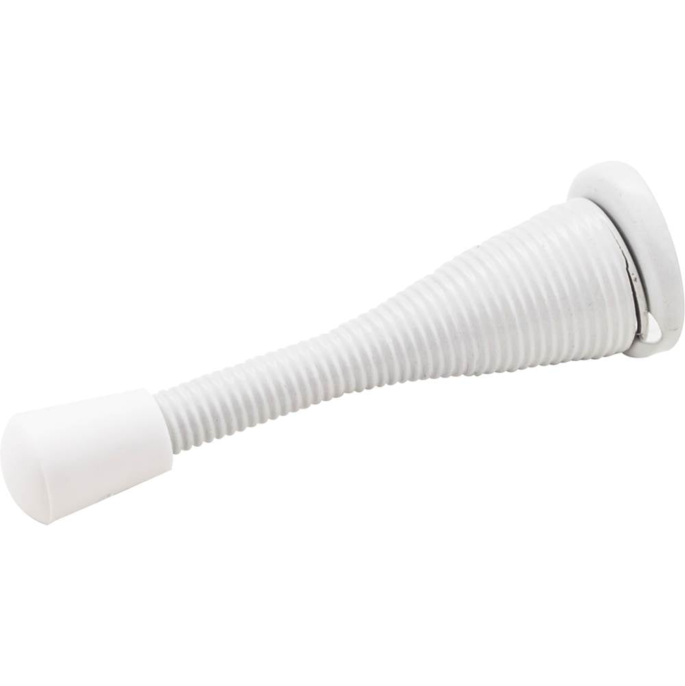 Hardware Resources - 3'' Spring Door Stop with Rubber Tip - White - White