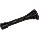 Hardware Resources - 3'' Spring Door Stop with Rubber Tip - Matte Black - Matte Black