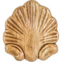 Hardware Resources - 2-1/2'' W x 5/16'' D x 2-3/4'' H Pressed Rubberwood Shell Applique - Unfinished