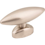 Hardware Resources - 1-9/16'' Overall Length Satin Nickel Football Verona Cabinet ''T'' Knob - Satin Nickel