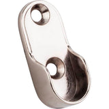 Hardware Resources - Satin Nickel Screw-In Mounting Bracket for Oval Closet Rods - Satin Nickel
