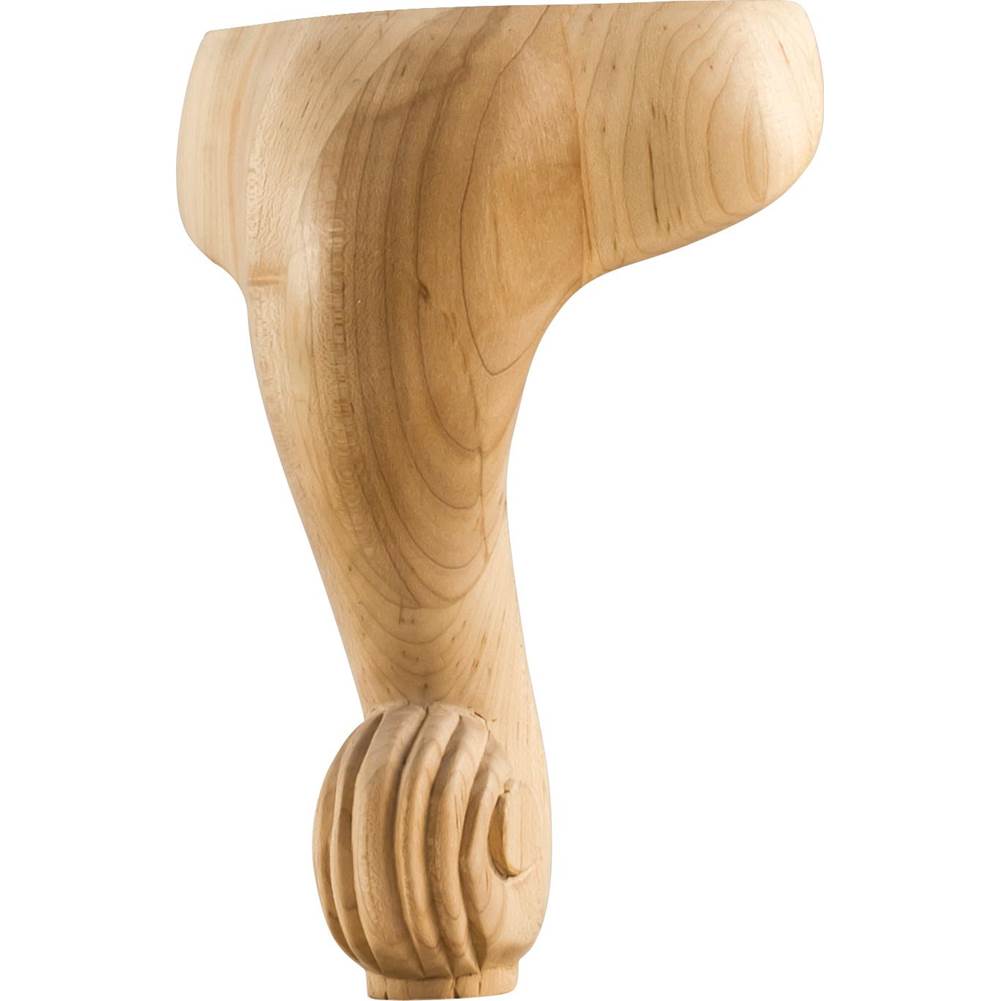 Hardware Resources - 5'' W x 5'' D x 8'' H Cherry French Cut Leg - Unfinished