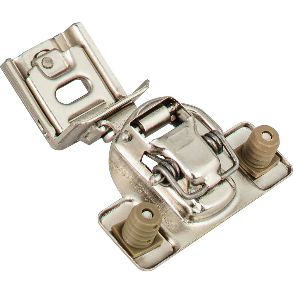 105 degree 1-1/4'' Overlay Standard Duty Self-Close Compact Hinge with 2 Cleats and 8 mm Dowels
