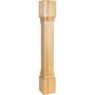 Hardware Resources - 5'' W x 5'' D x 35-1/2'' H Rubberwood Fluted Edge Post - Unfinished