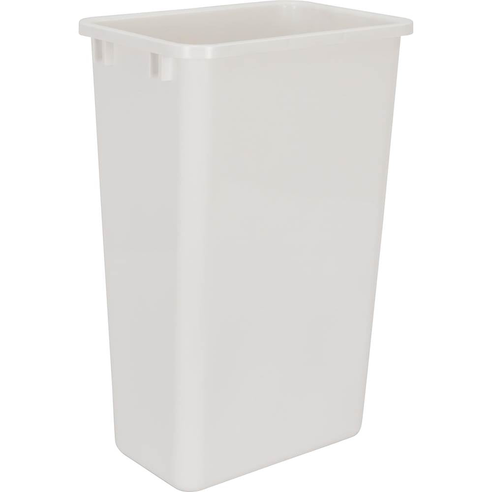 Hardware Resources - Box of 4  White 50 Quart Plastic Waste Containers - White