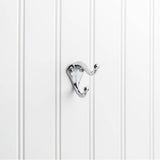 Hardware Resources - 2-5/16'' Polished Chrome Traditional Double Prong Ball End Wall Mounted Utility Hook - Polished Chrome