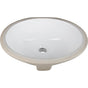 Hardware Resources - 15-9/16'' L x 13'' W  White Oval Undermount Porcelain Bathroom Sink With Overflow - White