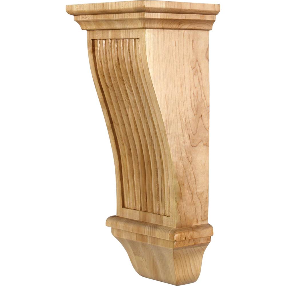 Hardware Resources - 6'' W x 5'' D x 14'' H Cherry Renaissance Reed Corbel - Unfinished