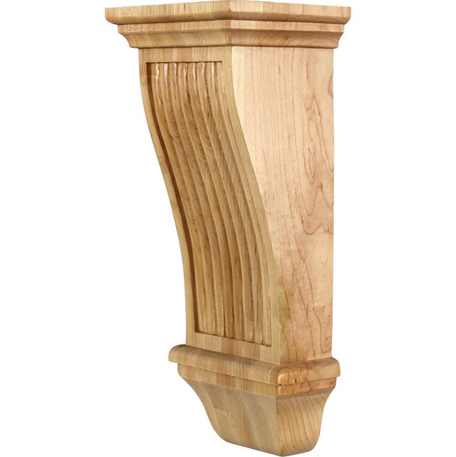 Hardware Resources - 6'' W x 5'' D x 14'' H Cherry Renaissance Reed Corbel - Unfinished