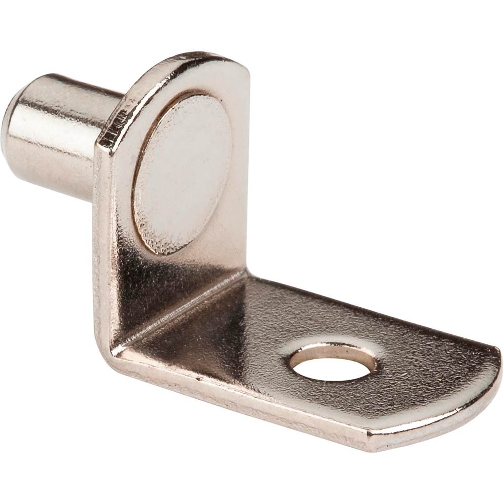 Hardware Resources - Bright Nickel 1/4'' Pin Angled Shelf Support with 3/4'' Arm and 1/8'' Hole - Priced and Sold by the Thousand - Bright Nickel