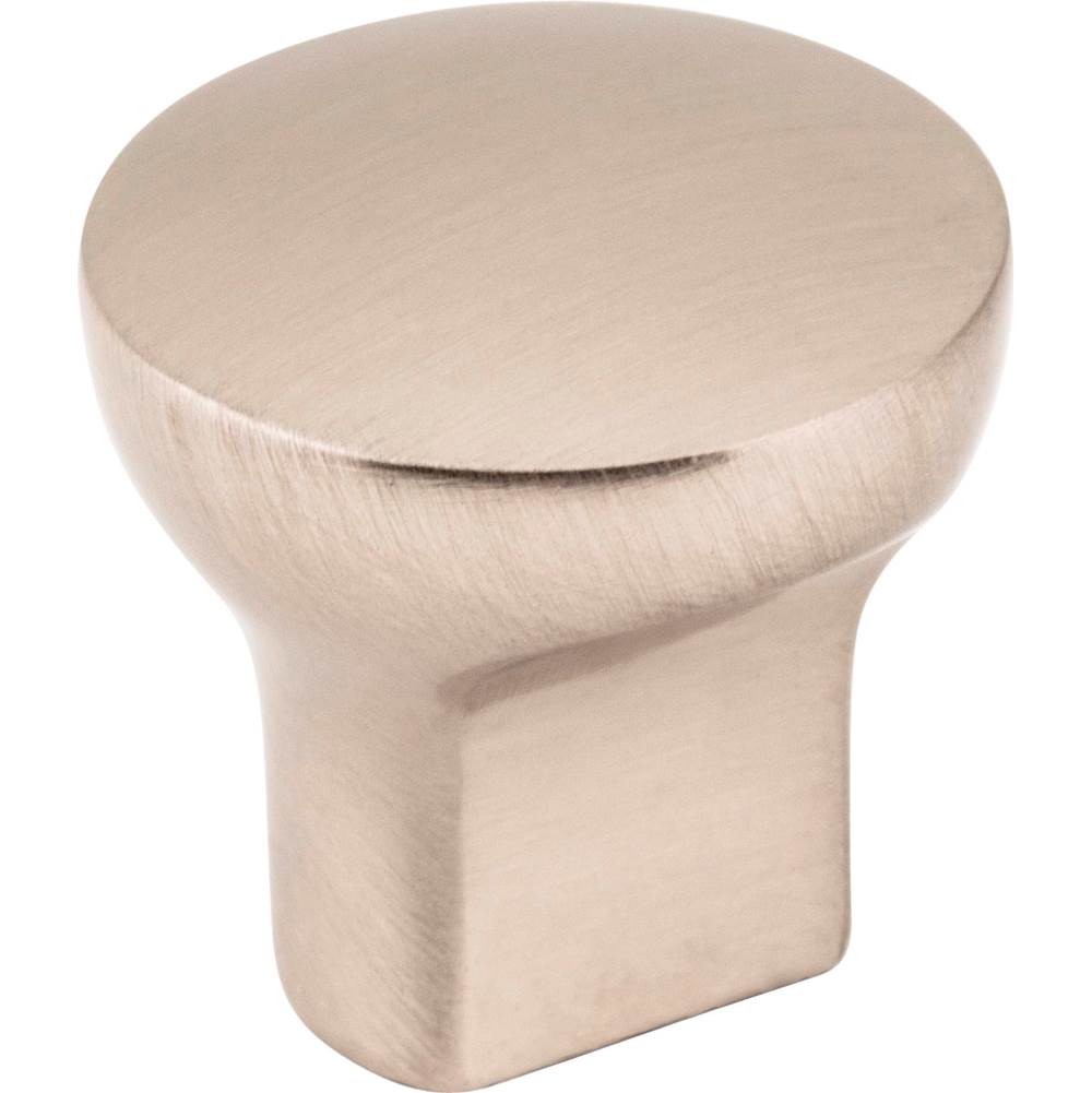 Hardware Resources - 1'' Diameter Satin Nickel Round Brenton Cabinet Knob - Satin Nickel