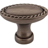 1-3/8'' Overall Length Brushed Pewter Oval Rope Detailed Lindos Cabinet Knob