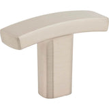 Hardware Resources - 1-1/2'' Overall Length Satin Nickel Square Thatcher Cabinet ''T'' Knob - Satin Nickel