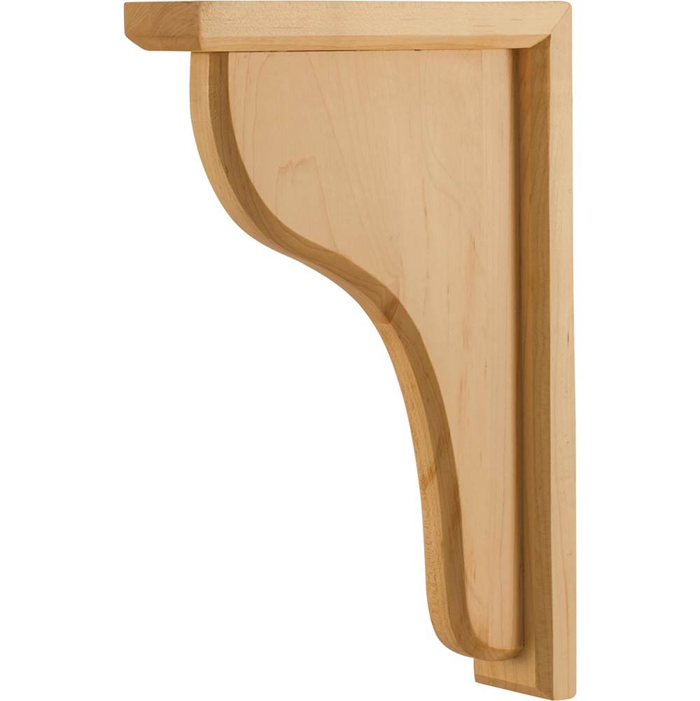 Hardware Resources - 2'' W x 8'' D x 12'' H Hard Maple Beveled Bar Corbel - Unfinished