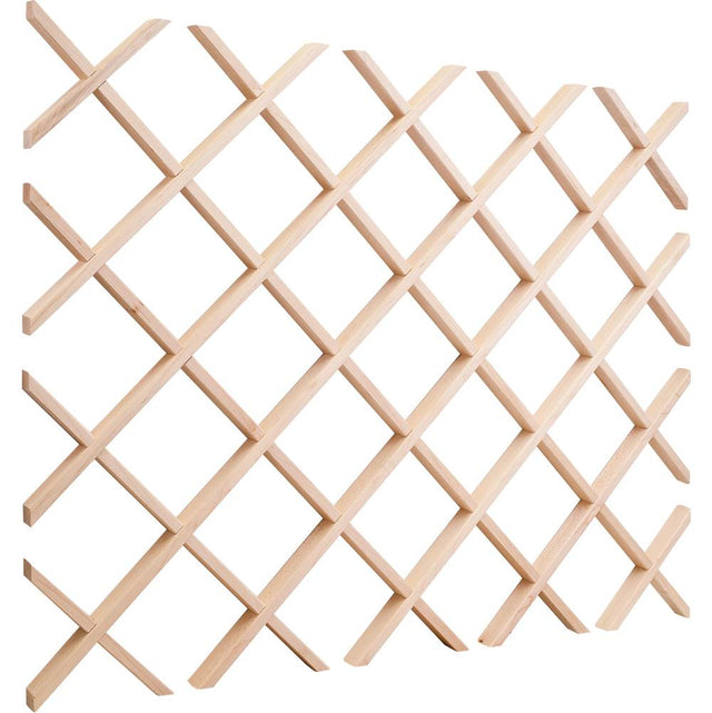 Hardware Resources - 36'' H x 36'' W Maple Wine Bottle Lattice - Unfinished