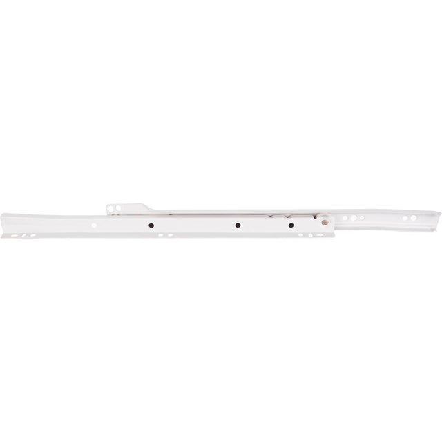 Hardware Resources - 16'' (400 mm) Standard Duty Cream White Self-closing 3/4 Extension Side Mount Epoxy Slide, Builder Pack - White