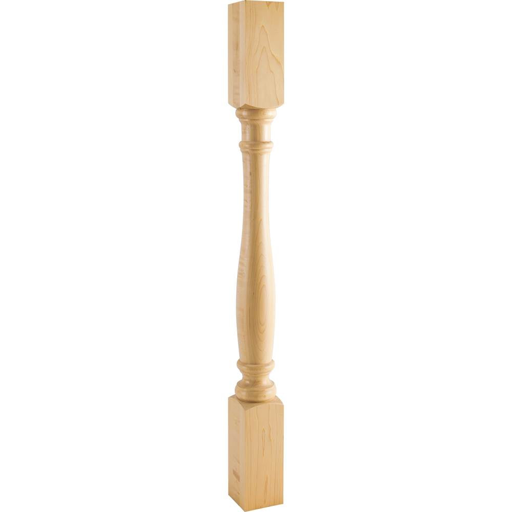 Hardware Resources - 3'' W x 3'' D x 35-1/2'' H Alder Turned Post - Unfinished